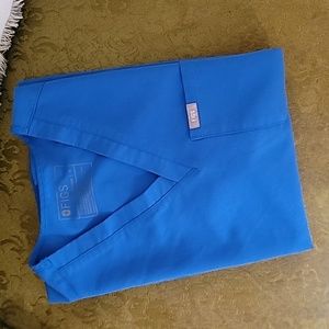 Figs Scrub top Small Royal Blue